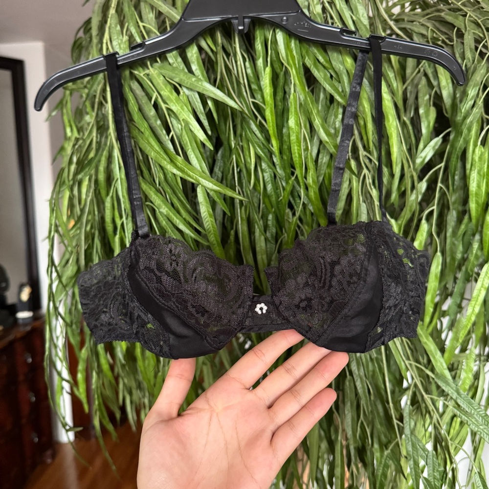Vintage Christian Dior Lacy Black Bra